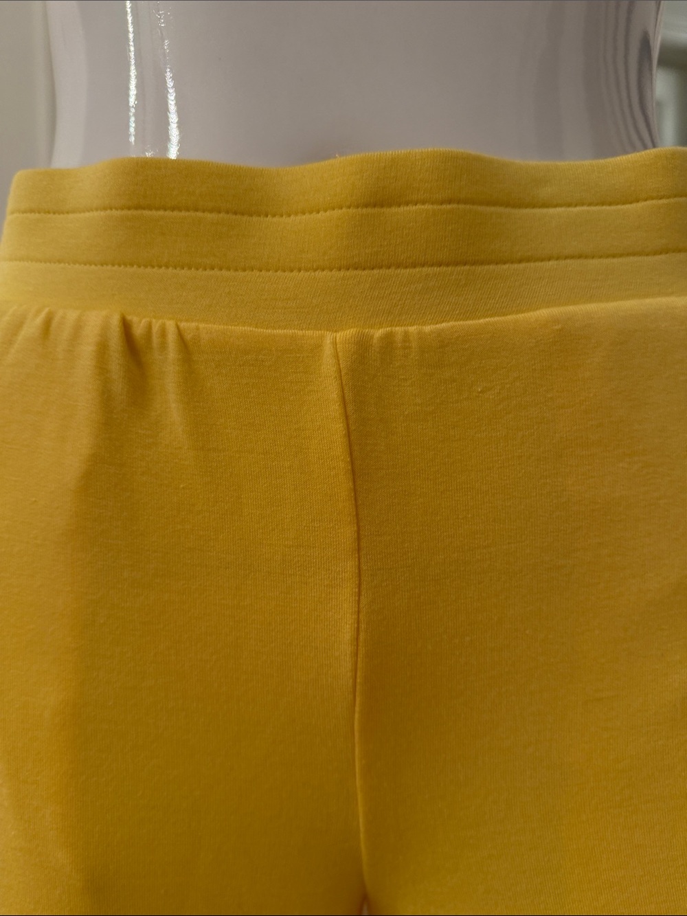 Yellow/Cream striped Women's Knit Pull-On Pants - Picture 2 of 12